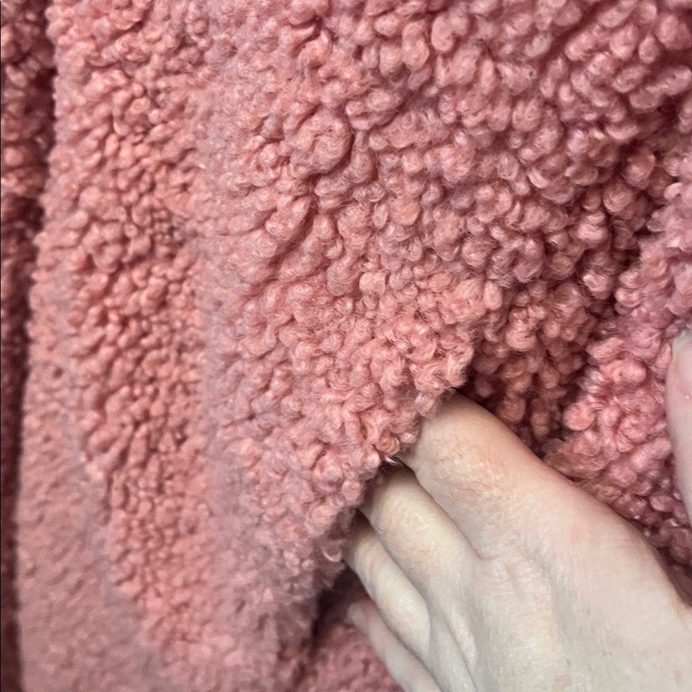 J Crew Pink Double-breasted Teddy Sherpa Topcoat Size Medium - Picture 10 of 16